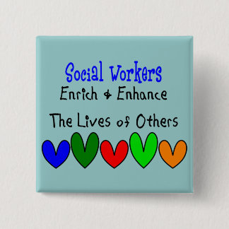 Badge Carré 5 Cm Cadeaux d'assistant social
