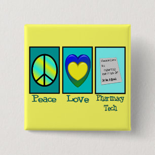 Badge Carré 5 Cm Cadeaux de technicien de pharmacie