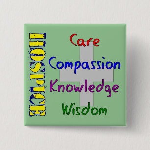 Badge Carré 5 Cm Cadeaux de travailleur d'hospice