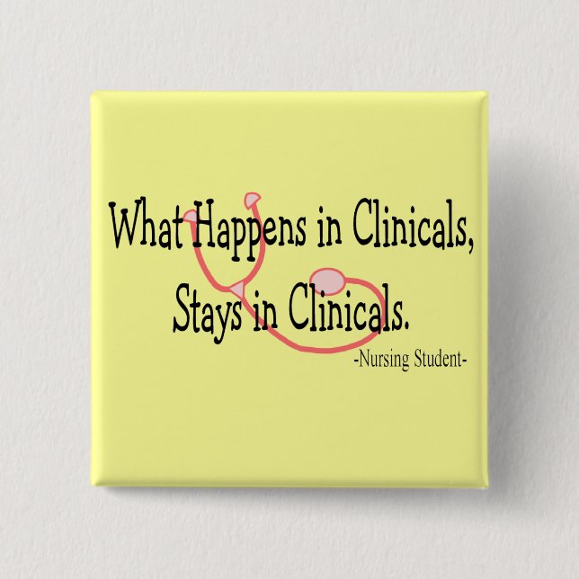 Badge Carré 5 Cm Cadeaux d'élève-infirmière (Devant)