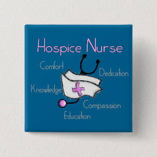 Badge Carré 5 Cm Cadeaux d'infirmière d'hospice
