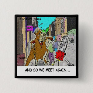 Badge Carré 5 Cm Cadeaux drôles de dessin animé Treehugger Rick Lon