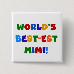 Badge Carré 5 Cm Cadeaux lumineux de T-shirts des couleurs Mimi du