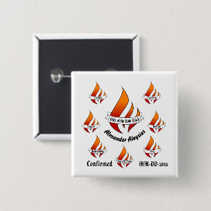 Badge Carré 5 Cm Cadeaux Personnalisés de la Confirmation du Saint-