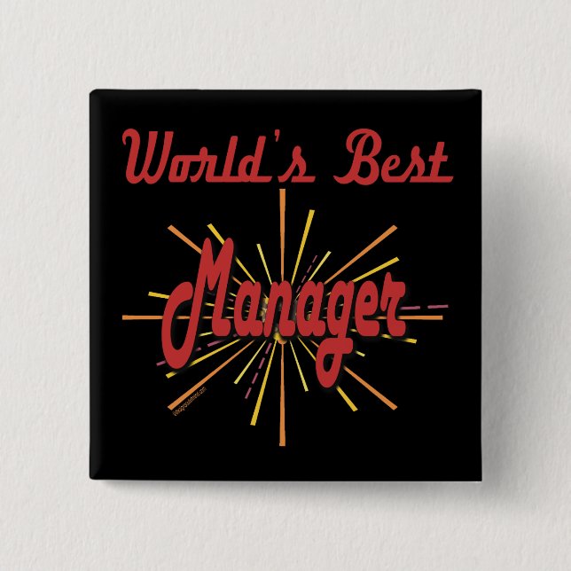 Badge Carré 5 Cm Cadeaux pour le patron (Devant)