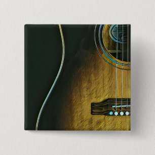 Badge Carré 5 Cm Cadeaux pour les amateurs de guitare