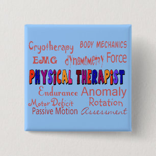 Badge Carré 5 Cm Cadeaux terminologiques de physiothérapeute