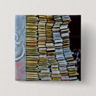 Badge Carré 5 Cm Cadeaux uniques pour les amateurs de livres