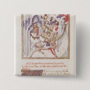 Badge Carré 5 Cm Cadmus, fondateur de Thebes