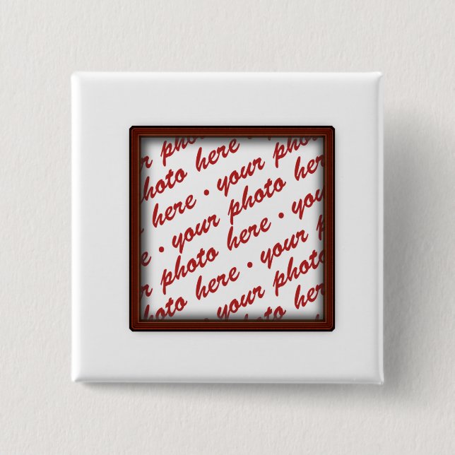 Badge Carré 5 Cm Cadre photo Brown pour n'importe quelle occasion (Devant)