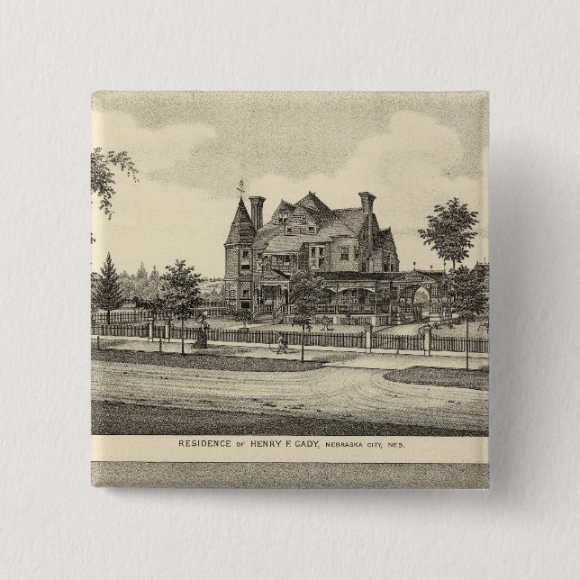 Badge Carré 5 Cm Cady et Kilpatrick, Nebraska (Devant)