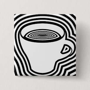 Badge Carré 5 Cm café étourdi