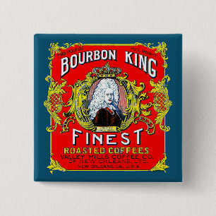 Badge Carré 5 Cm Cafés rôtis Bourbon King