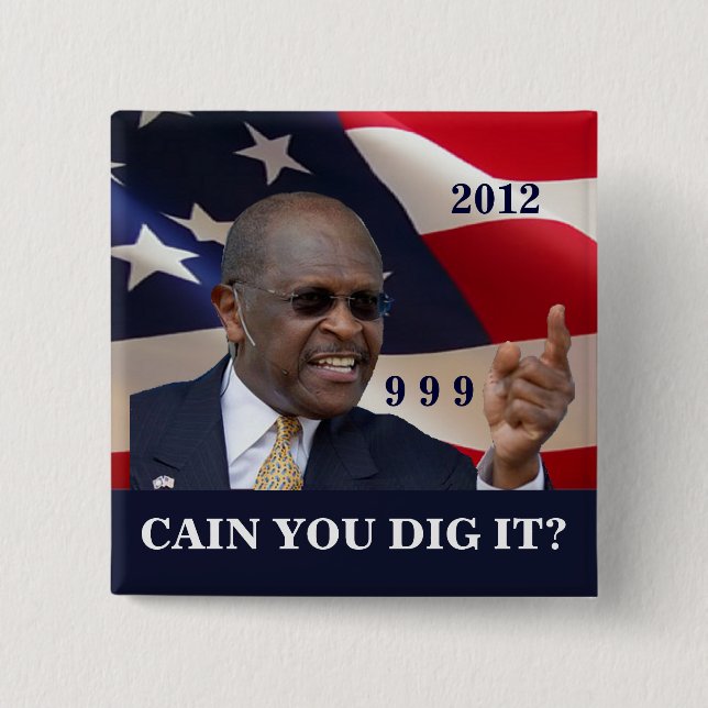 Badge Carré 5 Cm Caïn vous le creusez ? (Devant)