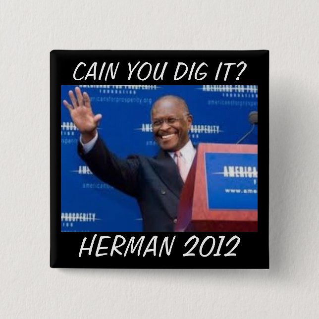 Badge Carré 5 Cm Caïn vous le creusez ? (Devant)