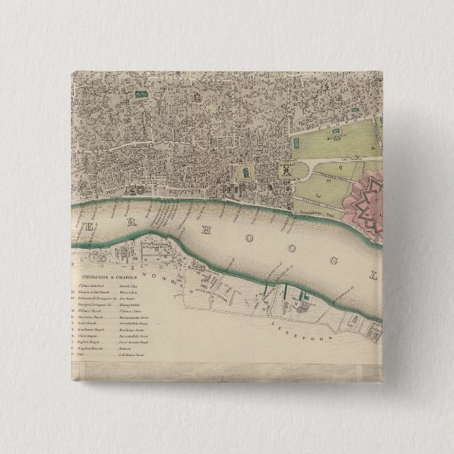 Badge Carré 5 Cm Calcutta (Devant)