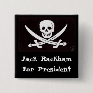 Badge Carré 5 Cm Calicot Jack pour Prez !