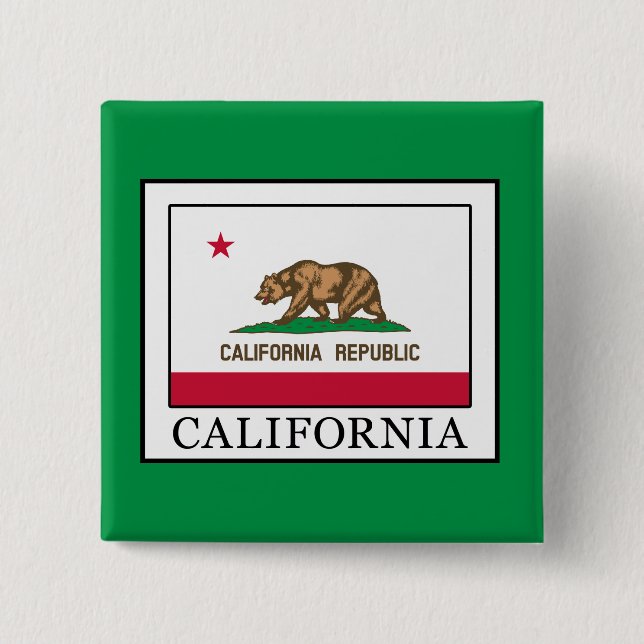 Badge Carré 5 Cm Californie (Devant)