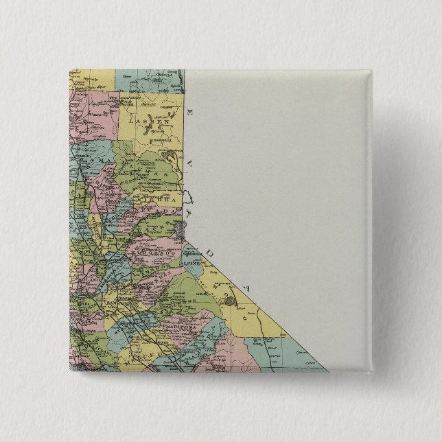 Badge Carré 5 Cm Californie 3 (Devant)
