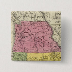 Badge Carré 5 Cm Californie, Oregon, Utah, Nouveau-Mexique