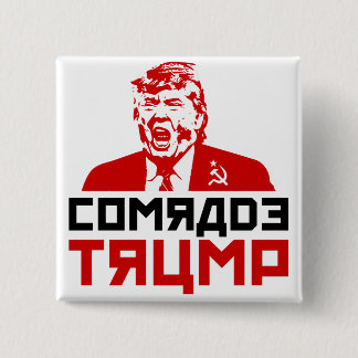 Badge Carré 5 Cm CAMARADE TRUMP " de bouton" d'Anti-Atout "