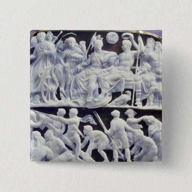 Badge Carré 5 Cm Camée augustale, après l'ANNONCE 10 (Devant)