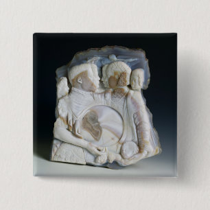 Badge Carré 5 Cm Camée dépeignant Cosimo de Medici (1519-74) et