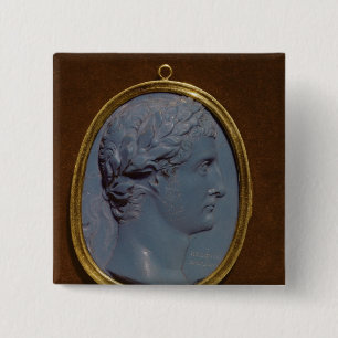 Badge Carré 5 Cm Camée soutenant le profil de Tiberius