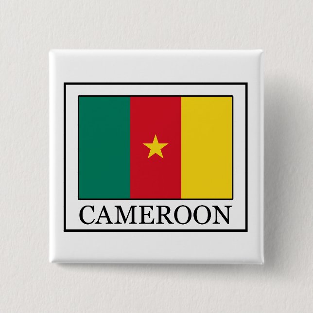 Badge Carré 5 Cm Cameroun (Devant)
