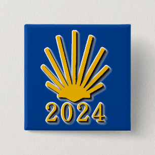 Badge Carré 5 Cm Camino de Santiago 2024