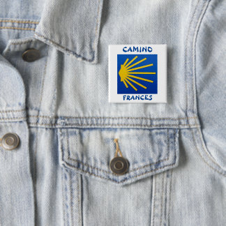 Badge Carré 5 Cm Camino de Santiago Le chemin de saint Jacques 0003