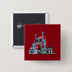 Badge Carré 5 Cm Camion de dessin