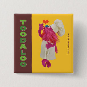 Badge Carré 5 Cm Camion fourré de Cookie Monster   Toodaloo