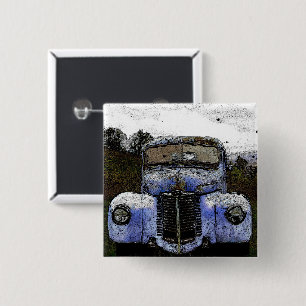 Badge Carré 5 Cm Camion vintage