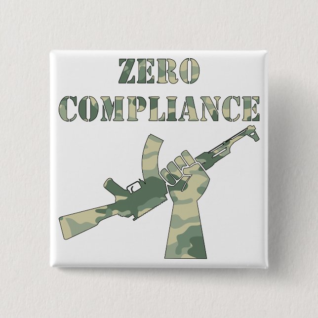 Badge Carré 5 Cm Camo AK47 sans conformité (Devant)