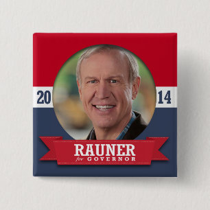 BADGE CARRÉ 5 CM CAMPAGNE BRUCE RAUNER