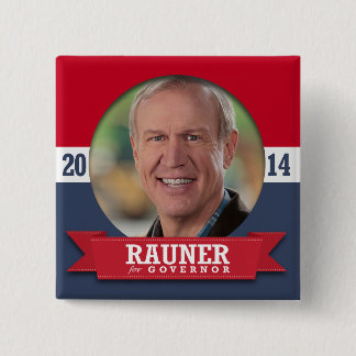 BADGE CARRÉ 5 CM CAMPAGNE BRUCE RAUNER
