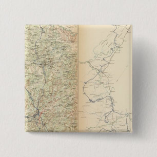 Badge Carré 5 Cm Campagne d'Atlanta, 2e époque