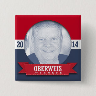 BADGE CARRÉ 5 CM CAMPAGNE DE JIM OBERWEIS