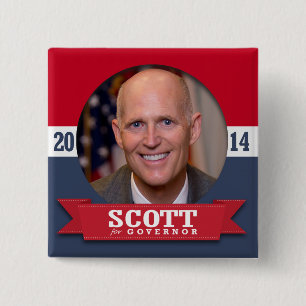 BADGE CARRÉ 5 CM CAMPAGNE DE RICK SCOTT