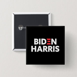 Badge Carré 5 Cm Campagne électorale Biden / Harris Black & White