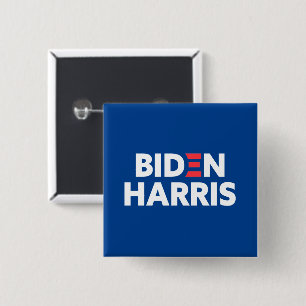 Badge Carré 5 Cm Campagne électorale Biden/Harris Bleu