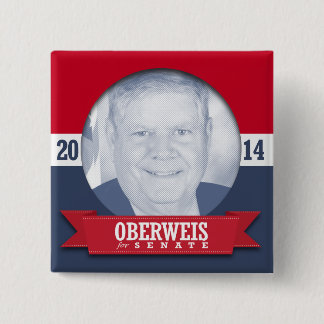 BADGE CARRÉ 5 CM CAMPAGNE JIM OBERWEIS