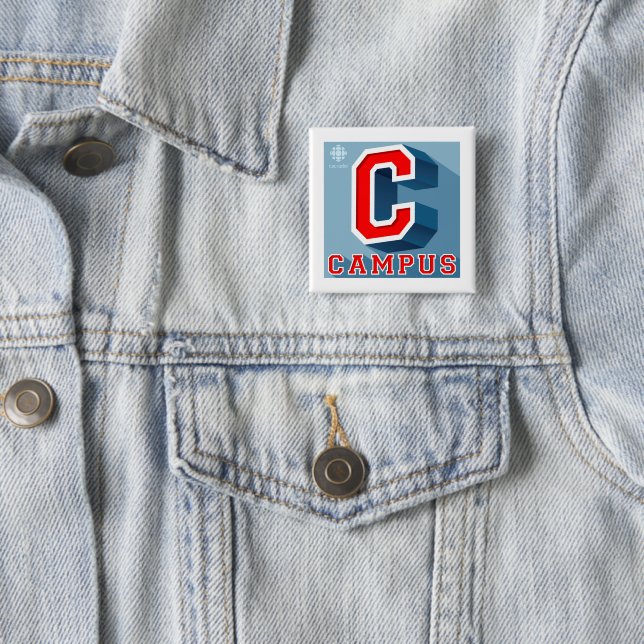 Badge Carré 5 Cm Campus CBC (En situation)