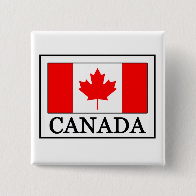 Badge Carré 5 Cm Canada (Devant)