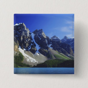 Badge Carré 5 Cm Canada, Alberta, parc national de Banff, Moraine