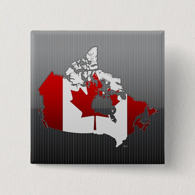 Badge Carré 5 Cm Canada : Carte (Devant)