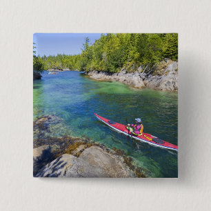 Badge Carré 5 Cm Canada, Colombie-Britannique, Île de Vancouver. Me