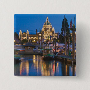 Badge Carré 5 Cm Canada, Colombie-Britannique, Victoria, Intérieur