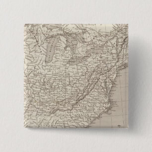 Badge Carré 5 Cm Canada et États-Unis